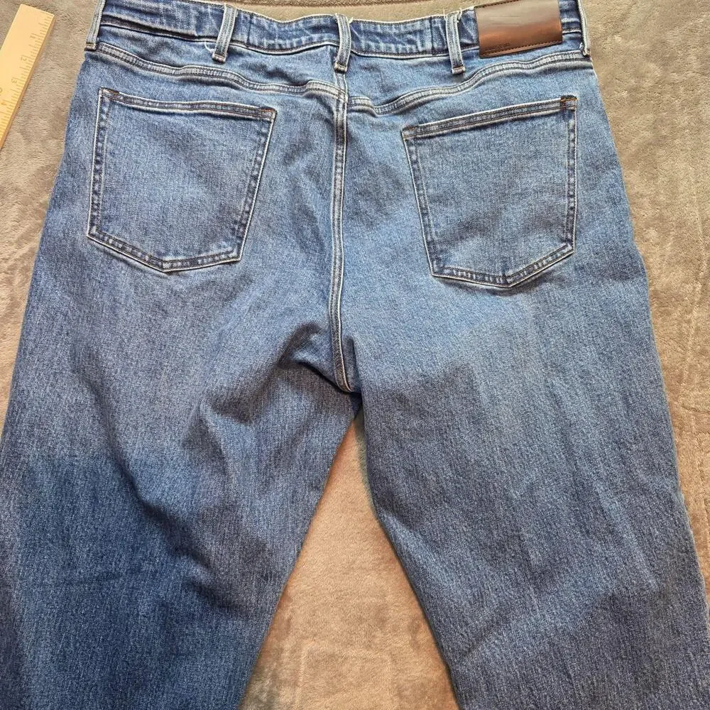 Lands' End Square Rigger Jeans Mens 40x30 Blue Medium Wash Classic Straight Leg